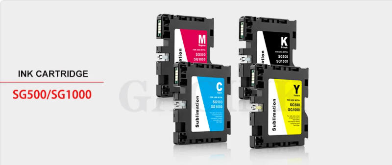 Description Picture 2 of item1 Set For SAWGRASS SG500 SG1000 No Serial Number Compatible Ink Cartridge With Chip Sublimation Ink