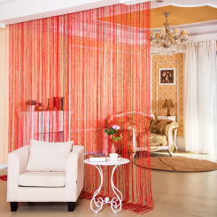 50cm X 200cm Thread Curtains Screen Ribbon String Divider Blind For Living Room Door Wall Window Panel Tassel Curtain