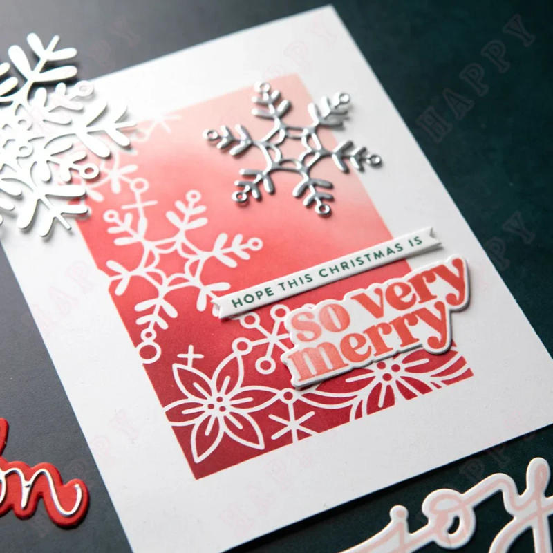 Description Picture 4 of item2024 New Merry Christmas Holiday Stamps Stencil Set New Metal Cutting Dies Snowflake DIY Scrapbooking Paper Cards Handmade Album