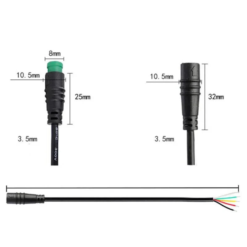 Description Picture 4 of itemM8 2 3 4 5 6 8 Pin 1M E-bike Speed Sensor male to female M/F Extension connector Cable Electric Bicycle Waterproof Ebike Wire