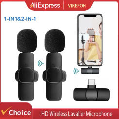 2025 Microphone Wireless Lavalier Microphone for Live Streaming/YouTube/TikTok Live Noise Reduction Mic For iPhone/Android