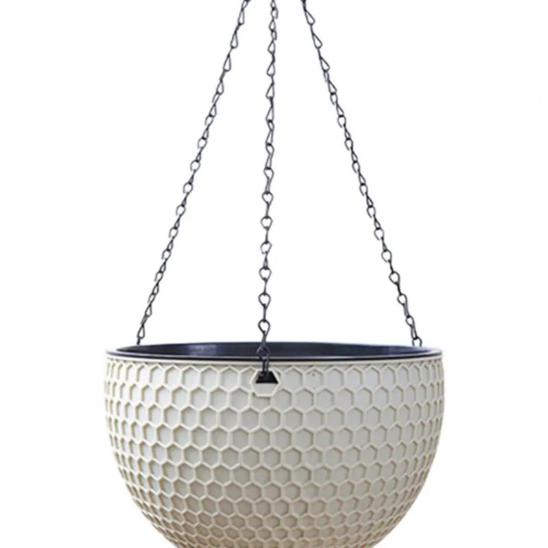 Description Picture 2 of itemHanging Flower Basket Resin Plant Hanger Multifunctional Practical Outdoor Garden Hanging Plant Pot for Restaurant