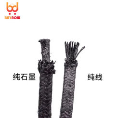 Class A graphite packing metal wire reinforced resistant high-temperature high-pressure flexible nickel wire valve packing rope