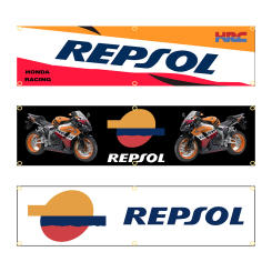 60X240cm Repsols Oils Banner Flag Polyester Printed Garage or Outdoor Decoration Tapestry