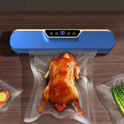 Electric Vacuum Sealer Vacuum Sealer Machine LED Display Food Automatic Commercial Household Sealer+10 Bags EU Plug