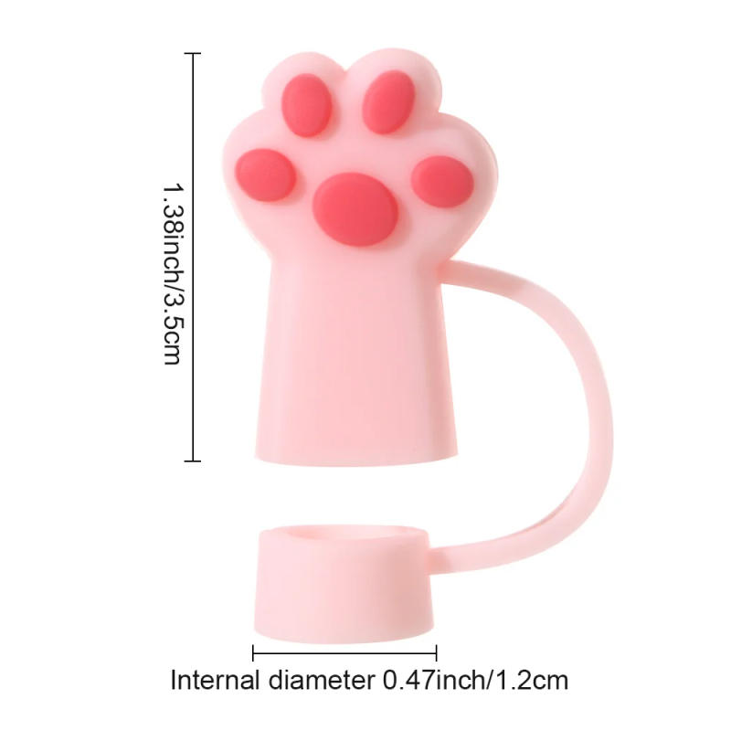 Description Picture 2 of item1PC Reusable Creative Silicone Straw Plug Splash Proof Drinking Dust Cap Straw Tips Cover Drinkware Kitchen Tool Cup Accessories