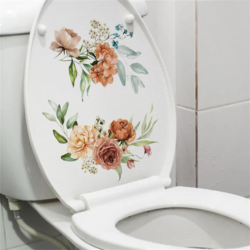 Description Picture 6 of itemBathroom Flowers Toilet Seat Lid Stickers Waterproof For Bathroom Wall Lids Art Decal 3D Wall Art Decoration For Room Decor