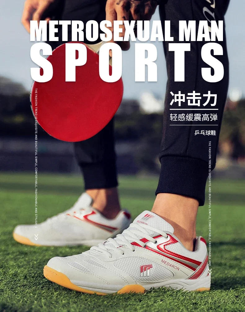 Description Picture 3 of itemMen and Women Table Tennis Shoes Non-Slip Sport Sneakers for Badminton Volleyball and More