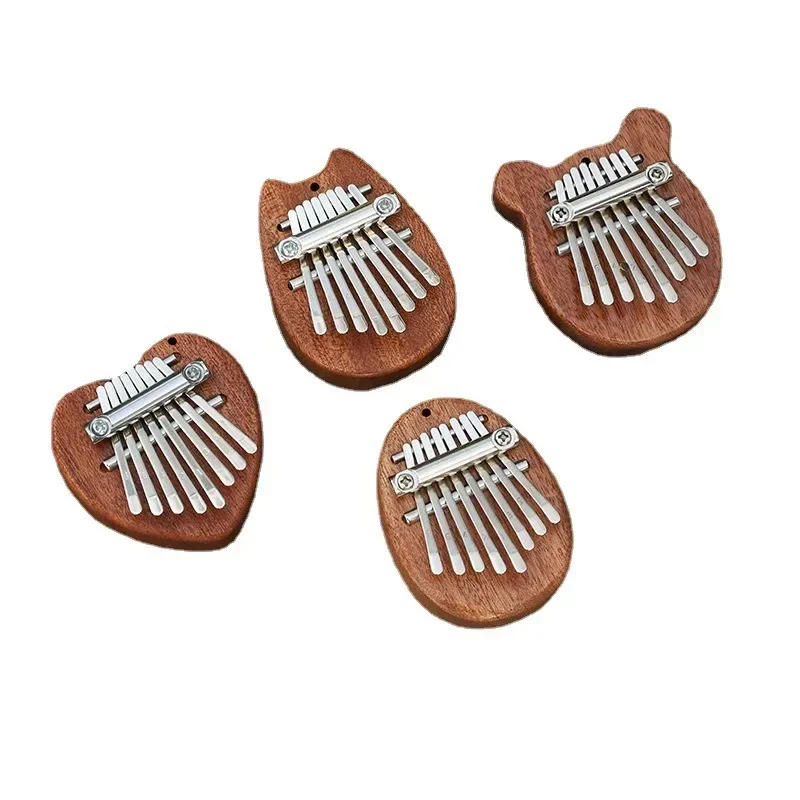 Description Picture 2 of itemNewest 8 Key Mini Kalimba Thumb Piano Wooden/Acrylic Small Wearable Musical Instrument Pendant Mbira Finger Piano For Adult Kids