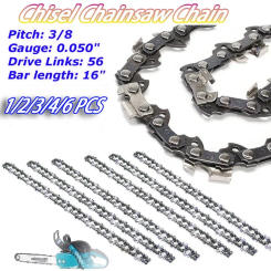 16 Inch Chainsaw 56 Drive Links 28 Cutter 3/8"LP .050" Steel Chains  Chain Replacement Part for Electric Saw Wood Cutting