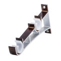 Support Home Decor Metal Double Rod Bracket Window Hardware Holder Hang Curtain Rod Holders Double Curtain Rod Bracket