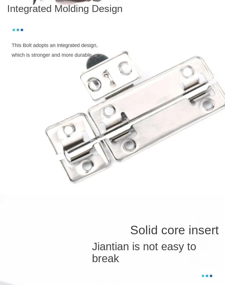 Description Picture 6 of itemStrong Fixation 4Inch 5inch 6inch Hardware Anti-theft Door Lock Stainless Steel Bolt Latch Padlock Clasp