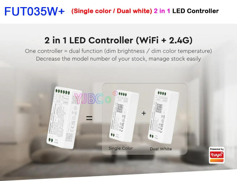 Description Picture 5 of itemMiboxer (WIFI+2.4G) LED Controller Single Color/CCT/ RGB/ RGBW/ RGB+CCT Smart LED Controller FUT035W FUT036W FUT037W