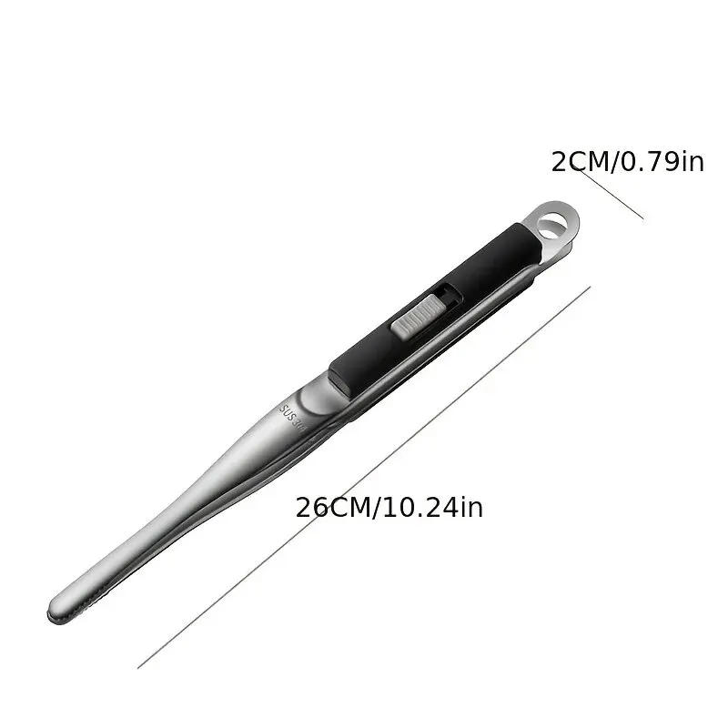 Description Picture 6 of item304 Stainless Steel Steak Clip Kitchen Tool Pancake Barbecue Spatula Clip BBQ Tongs Frying Fish Spatula Clip Bread Household