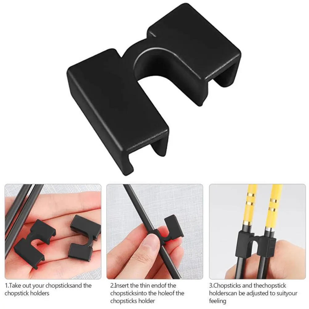 Description Picture 6 of item5Pcs Plastic chopsticks clip Chopsticks Aid Training Covers Chopstick Holders Chopstick Clamps Sushi Chopsticks Kitchen Tools