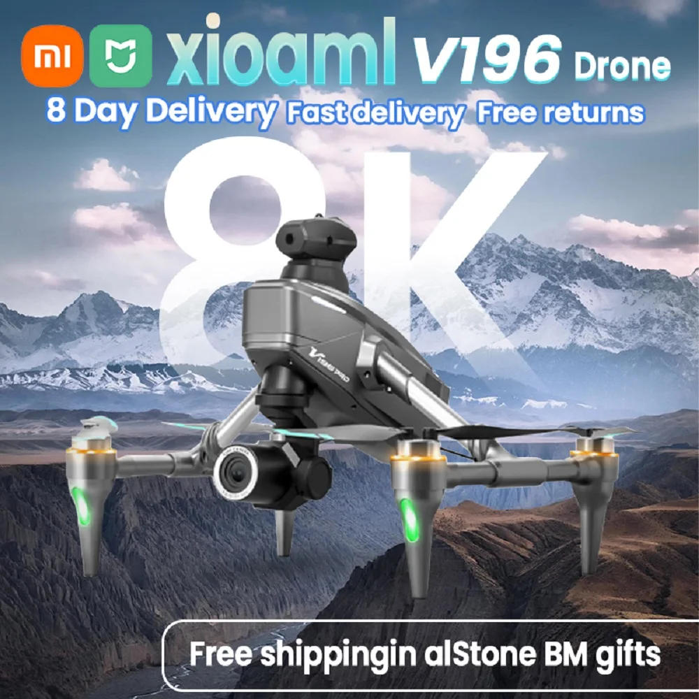 Description Picture 2 of itemFor Iconic Brand New V196 Drone GPS with 8k professional With Wide Angle HD camera Obstacle Avoidance Optical flow Foldable Quadcopter