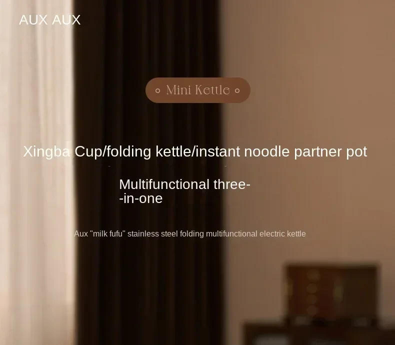 Description Picture 5 of item220V Collapsible Stainless Steel Electric Kettle for Travel and Business Trip Portable Mini Household Water Heater Cup A