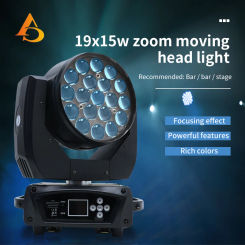 19x15W RGBW Moving Head Light Electronic Zoom Spotlight DMX Control For DJ Disco Large Event Concert Wedding Stage Performance