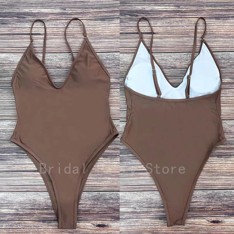 Description Picture 4 of itemSexy Padded One Piece Swimsuit Women Swimwear Solid Bathing Suit monokini Swimming Suit Summer Swim Suit maillot de bain femme