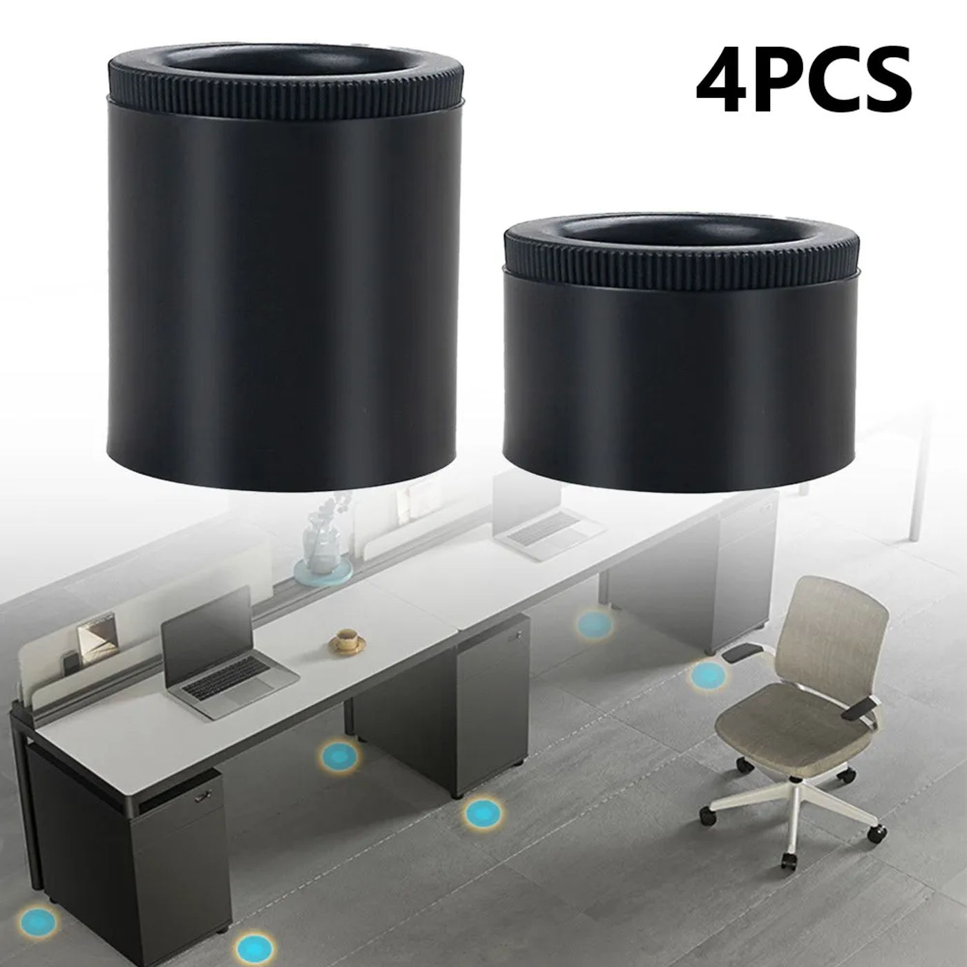 Description Picture 2 of item4Pcs Heavy Duty Sofa Cabinet Feet Leg Lift Furniture Extra Raiser Stand ABS Round Adjustable Furniture Accessories 30mm 55mm