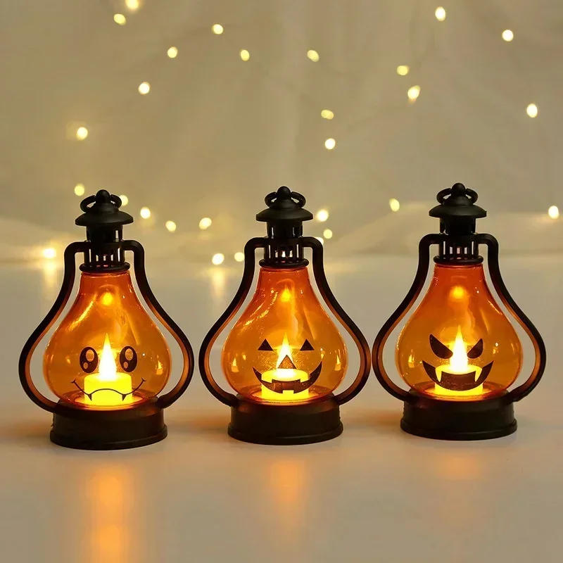 Description Picture 3 of itemHorror Halloween LED Wind Light Portable Pumpkin Ghost Lantern Bar Desktop Ornament Halloween Decor Props Party Supplies