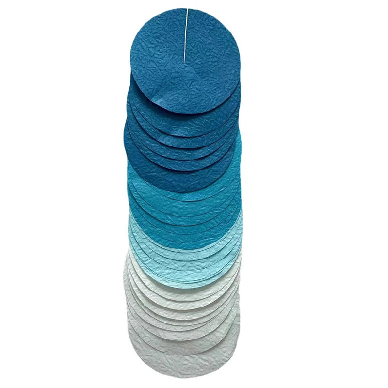 Description Picture 6 of itemNavy Blue White Under The Sea Themed Party Decorations Crepe Paper Polka Circle Dot Backdrop Garland Hanging Wedding Streamers