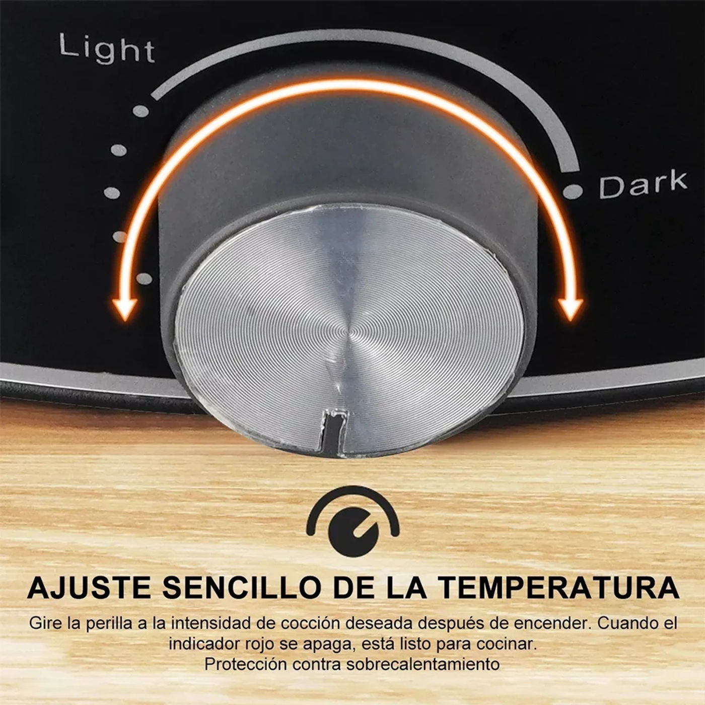 Description Picture 6 of itemElectric Griddle Crepe Maker Cooktop - Nonstick Griddle Crepes Maker with LED Indicator Lights  Adjustable Temperature Control