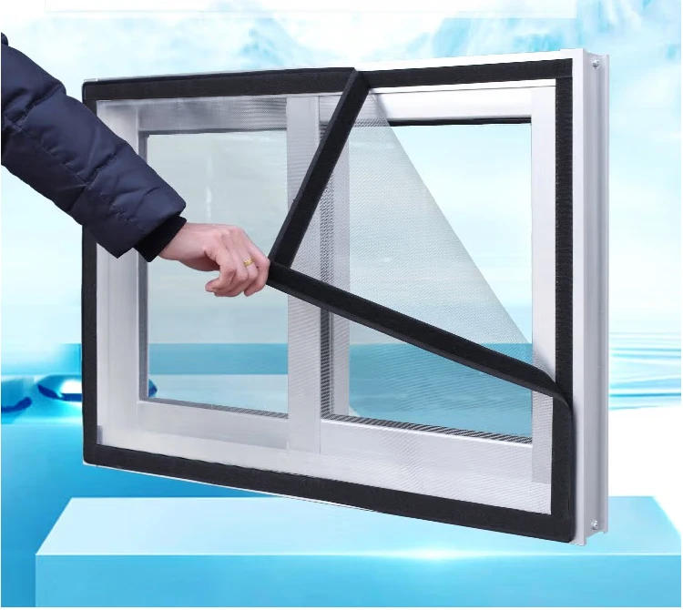 Description Picture 6 of itemCustomizable size anti-mosquito window screen self adhesive window mosquito net summer insect proof door mosquitonet for windows