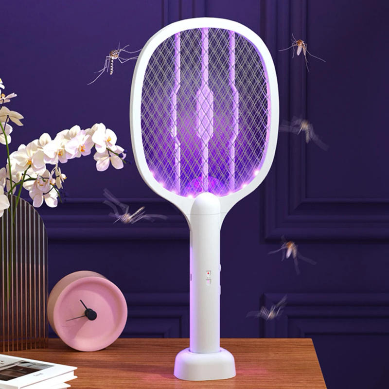 Description Picture 5 of itemElectric Fly Insect Bug Zapper 2 in 1 Racket Mosquito Killer Fly Swatter Trap USB Rechargeable for Home 3000V UV Light Bug