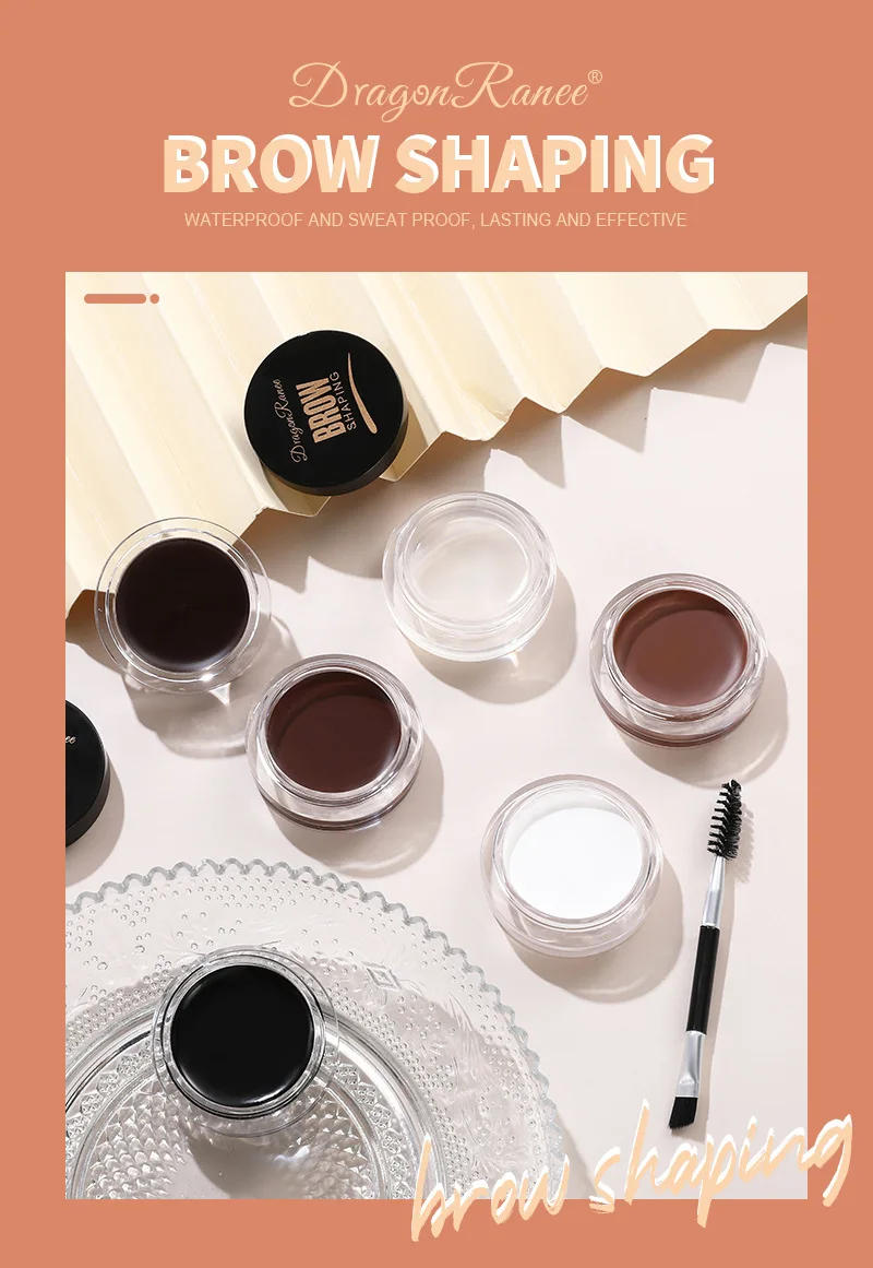 Description Picture 2 of item6 Colors Wild Brow Styling Eyebrow Cream with Brush Long-lasting Color-resistant Eyebrow Gel Soap Wax Eyebrow Styling Paste