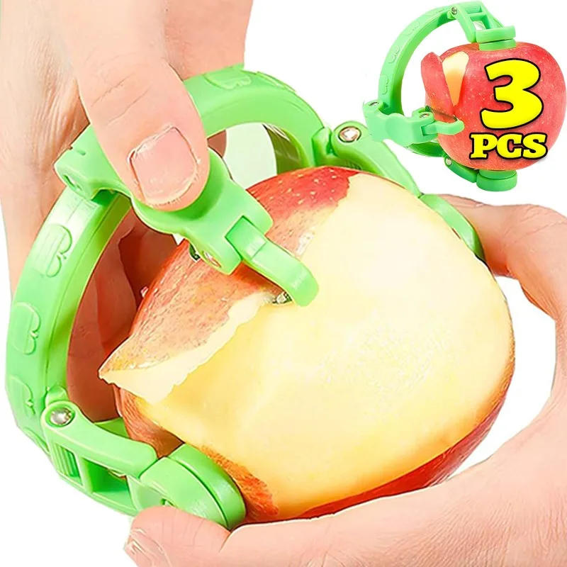Description Picture 4 of itemGreen Fruit Peeler Vegetable Handheld Rotating Peeler Stainless Steel Spiralizer Peeler for Apple Pear Peeling Kitchen Gadgets