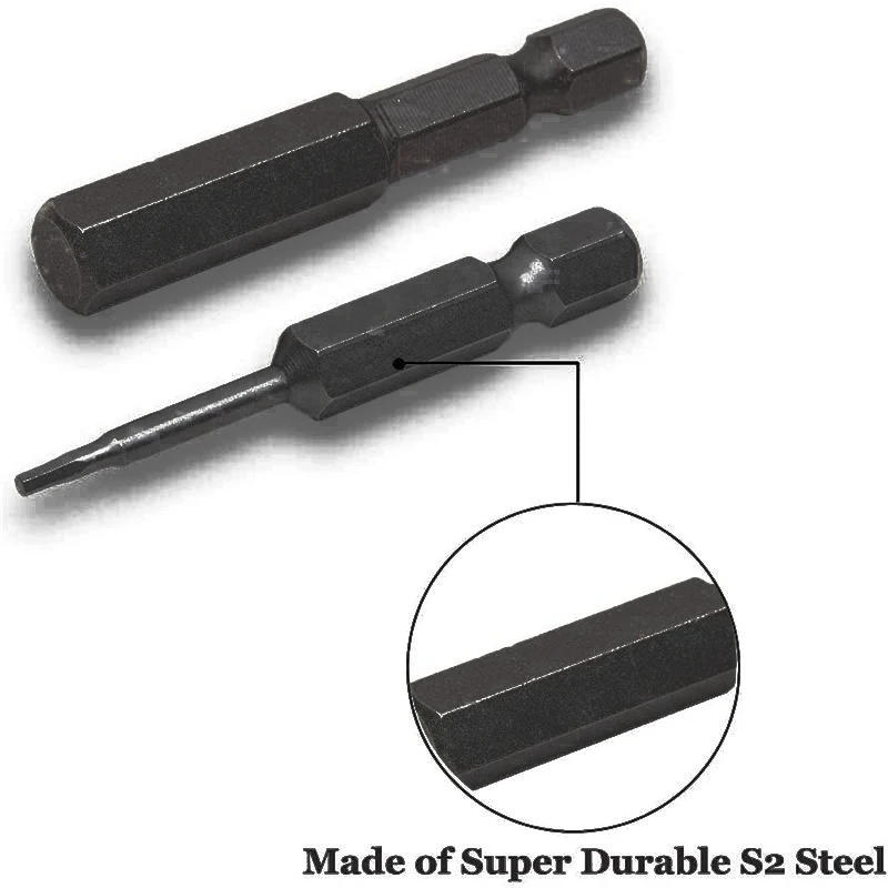 Description Picture 4 of item10pcs Hexagonal Bit Set Multi Standard Wear Resistant and Durable Imperial Size Hexagonal Bit S2 Alloy Steel Screwdriver Bit
