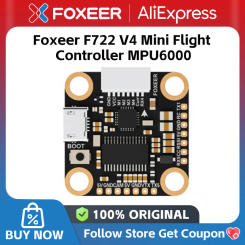 Foxeer F722 V4 Mini MPU6000 5V BEC OSD BlackBox Flight Controller 20X20mm 2-6S LIPO for FPV Drones Freestyle DIY Parts