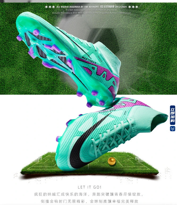 Description Picture 4 of itemProfessional Men Football Shoes Indoor Boy Society Cleats Soccer Shoes Non Slip Fast Football Field Boots TF/FG Sneaker Training