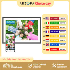 ARZOPA Digital Picture Frame 15.6" Large Wifi Digital Electronic Photo Frame with 32GB Storage, 1920x1080 FHD Touch Screen
