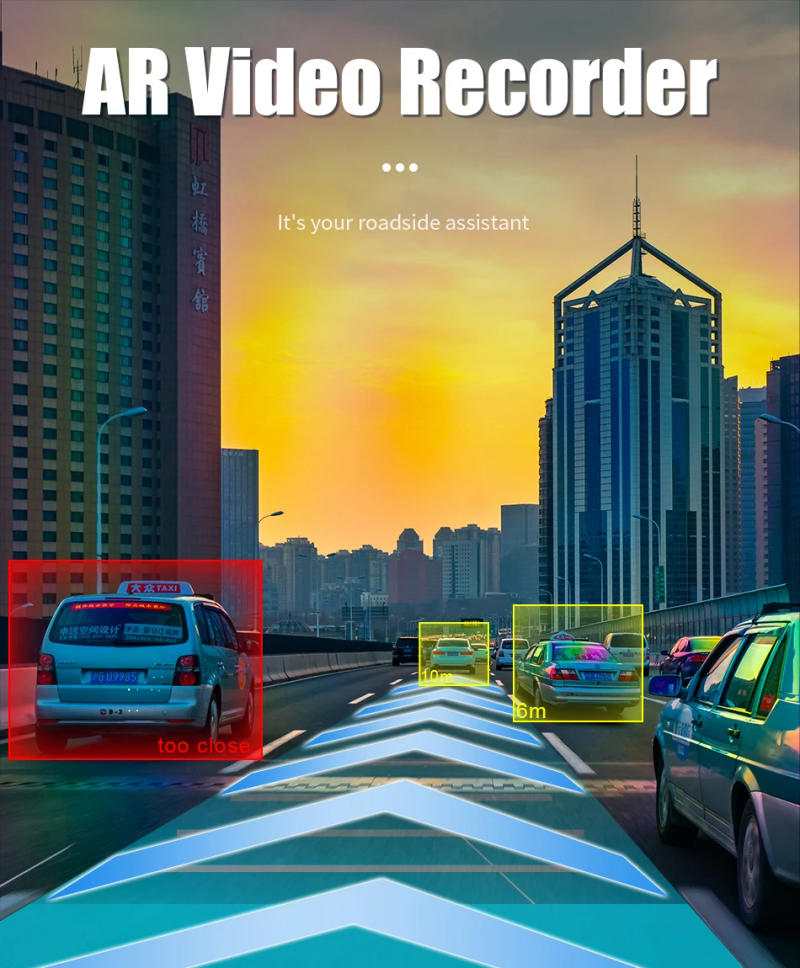 Description Picture 6 of itemJansite 2K USB Car DVR ADAS 1440P Dash Cam Recorder For Android Player Auto DVD Audio Voice Alarm Video G-sensor Cycle Recording