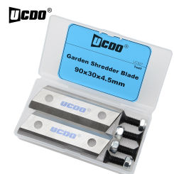 UCDO HSS Garden Shredder Blade Sets 90x30x4.5mm Chipper with Screws Double Sided Chipper Blade Electric Garden Tool Accessories