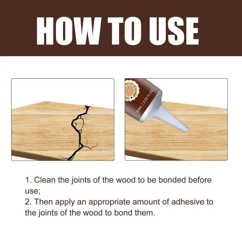 Description Picture 3 of item60ml  Wood Glue for Woodworking Adhesive Glue Woodworking Glue Fast Drying Strong Bond Adhesive Glue for Wooden Craft Paper Wood