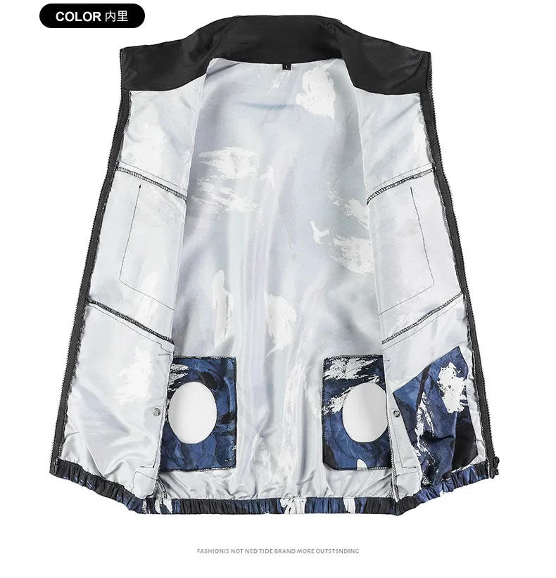 Description Picture 3 of item2024 Summer Ice Vest Men's  Air Conditioner Clothes Fan Vest Usb Charging Cooling Fishing Sleeveless Jacket Tactic Work Clothes