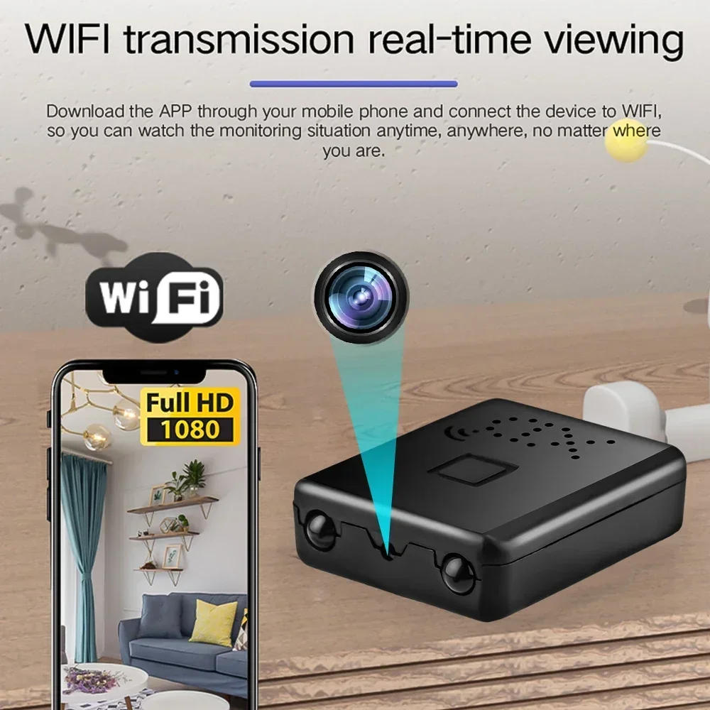 Description Picture 4 of item1080P HD Smallest Mini Camera WIFI Built-in Battery IP Remote Monitoring Camcorder IR Night Vision Body Cam Invisible Espia Cam