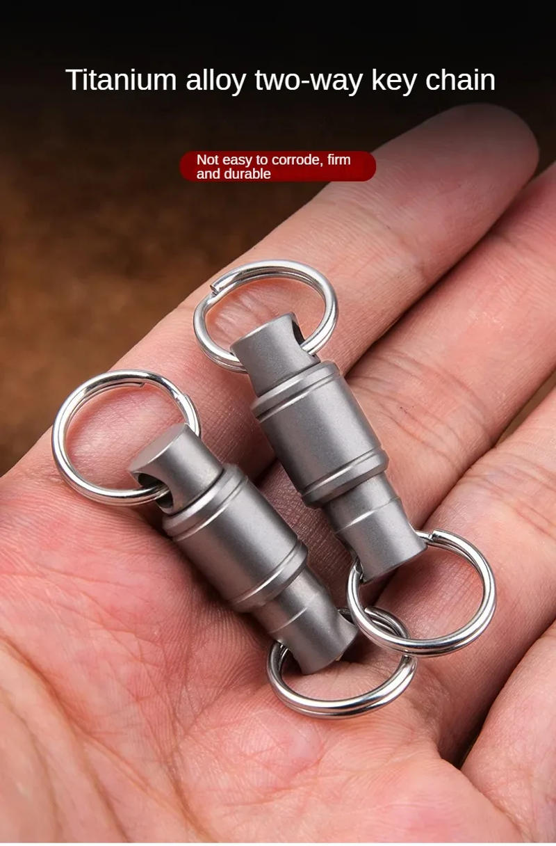 Description Picture 2 of itemTitanium Rotate Buckle Portable Multifunctional EDC Outdoor Tool Titanium Alloy Waist Belt Quick Buckle Keyring