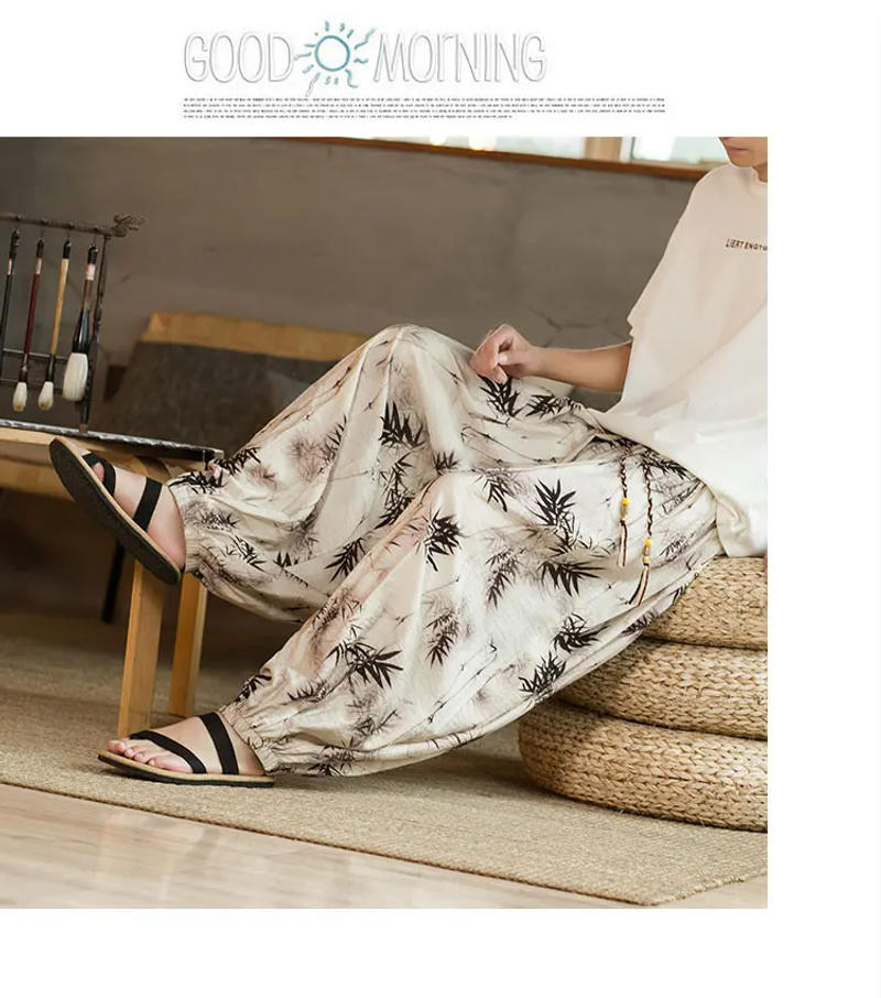 Description Picture 4 of itemCasual Joggers Harem Pants Men Fashion Printing Trousers Men Oversize Harajuku Wide-leg Pants Male New Streetwear