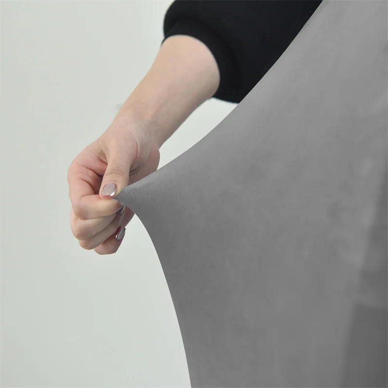 Description Picture 4 of item2pcs/set Elastic Solid Color Tub Chair Cover Stretch Velvet Club Sofa Covers with Seat Cushion Covers for Living Room Hotel