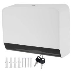 Paper Towel Holder Wall Mounted Drawer Paper Towel Push Dispenser Non Perforated Bathroom Toilet Tissue Storage Box