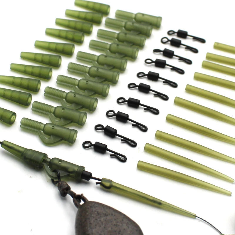 Description Picture 2 of item40pcs/a Lot Carp Fishing Anti Tangle Sleeves Connect Fishing Hook Rubber Tip Tube Positioner Terminal Tackles Montage Carpe