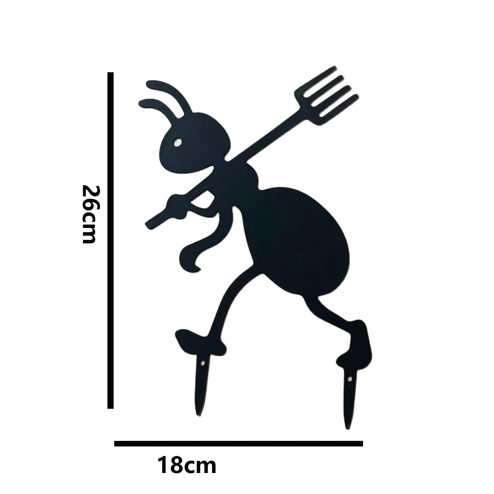 Description Picture 2 of itemMetal Ant Garden Decor Outdoor Yard Art Lawn Stakes Backyard Ornaments Iron Crafts Gardening Decoration Animal Sculptures