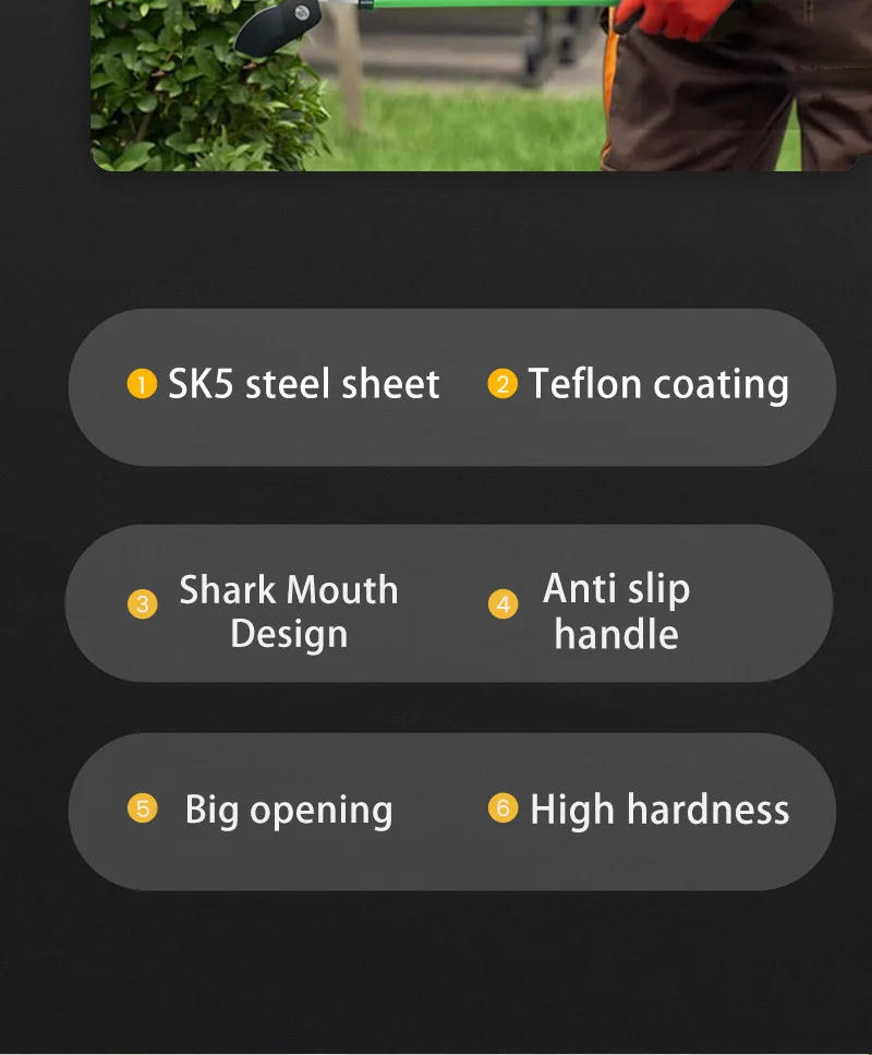 Description Picture 4 of itemAIRAJ Bypass Pruning Shears 70 Cm with Gear-Operated Cutting System Cuts Branches Thicker than 30 MM SK-5 Steel Blade Hand tools