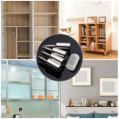 20Pcs Hard Nonslip Partition Nail with Rubber Wardrobe Cabinet Glass Partition Nails Screw Plate Support Partition Bracket