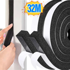 Self-Adhesive Foam Window Sealing Strip Weather Stripping Door High Resilience Seal Tape Soundproof Windproof Insulation Strips