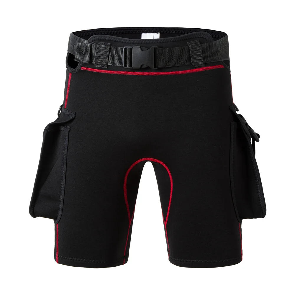 Description Picture 5 of item3mm Neoprene Wetsuit Tech Shorts Submersible Load Weight 2 Pocket Pants Bandage Pant Scuba Diving Equipment Accessories